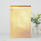 ゴールデンピ中国のグ新年パーソナライズされた紙 便箋 (スタンド正面)