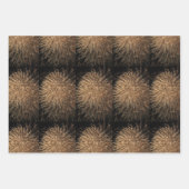 ゴールデンファイアワークカスタムパターン2023お祝い ラッピングペーパーシート (正面3)