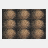 ゴールデンファイアワークカスタムパターン2023お祝い ラッピングペーパーシート (正面)