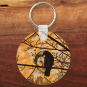 ゴールデンファイアーレイヴン顔 キーホルダー (正面)