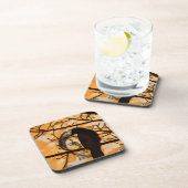 ゴールデンファイアーレイヴン顔 コースター (右側)