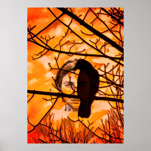 ゴールデンファイアーレイヴン顔 ポスター (正面)