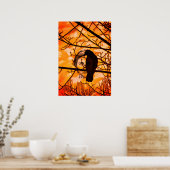 ゴールデンファイアーレイヴン顔 ポスター (キッチン)