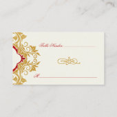 ゴールデンファンシーフローズテーブルエスコートカード プレイスカード (裏面)