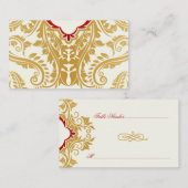 ゴールデンファンシーフローズテーブルエスコートカード プレイスカード (正面/裏面)