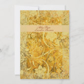 ゴールデンファンシー秋の結婚式招待状 招待状 (裏面)