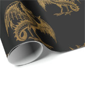 ゴールデンファンタジードラゴンパーティーラッピング紙 ラッピングペーパー (ロールコーナー)
