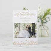 ゴールデンファーストメリークリスマスロマンチックタイポグラフィ (スタンド正面)