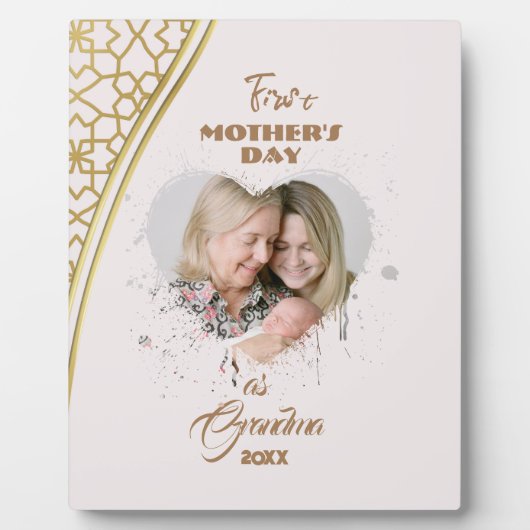 ゴールデンファースト母の日おばあちゃんの写真 フォトプラーク (正面)