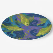 ゴールデンフィッシュ、魚座、魚、水中航海の ペーパープレート (アングル)