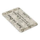 ゴールデンフィリグリースタイルウェディング日付を保存 マグネット (右側)