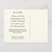 ゴールデンフィリグリー、グレー – セーブ・ザ・デート案内 案内ポストカード (裏面)