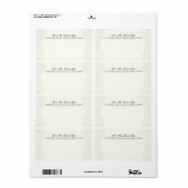 ゴールデンフィリグリー、グレー – 差出人住所ラベル ラベル (フルシート)