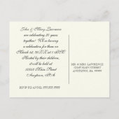 ゴールデンフィリーグレイ – 50周年記念はがき インビテーションポストカード (裏面)