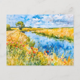 ゴールデンフィールズバイザハヴェルハベルランドウォーターカラー ポストカード