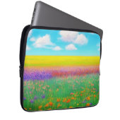 ゴールデンフィールド花のノートパソコンケース ラップトップスリーブ (正面右)