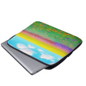 ゴールデンフィールド花のノートパソコンケース ラップトップスリーブ (正面下部)