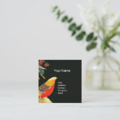 ゴールデンフェアジャンインスノーアンティーク日本のフローラ スクエア名刺 (スタンド正面)