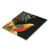 ゴールデンフェアジャンインスノーアンティーク日本のフローラ タイル (側面)