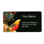 ゴールデンフェアジャンインスノーアンティーク日本のフローラ ラベル (正面)