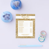 ゴールデンフェイクイエローグリッターテクスチャ&カスタム文字 チラシ (シングル)