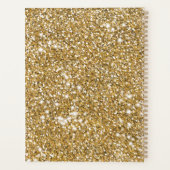 ゴールデンフェイクイエローグリッターテクスチャ&カスタム文字 プランナー手帳 (裏面)