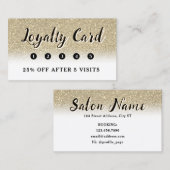ゴールデンフェイクグリッターロイヤリティカード 名刺 (正面/裏面)