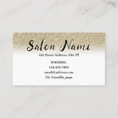 ゴールデンフェイクグリッターロイヤリティカード 名刺 (裏面)