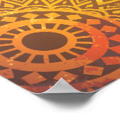 ゴールデンフェイクサンズ模様 ポスター (角)