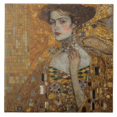 ゴールデンフェイズグスタフクリムトモザイクエドワーディアンウーマンC タイル (正面)