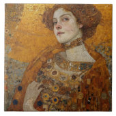 ゴールデンフェイズグスタフクリムトモザイクエドワーディアンウーマンC タイル (正面)