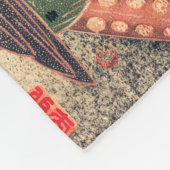 ゴールデンフェザントヴィンテージバードウ日本のッドブロックPR フリースブランケット (角)