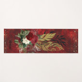 ゴールデンフェザーとバラゴシックインスパイア ヨガマット (正面(横))