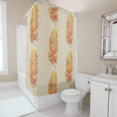 ゴールデンフェザーアートシャワーカーテン シャワーカーテン (インサイチュ)