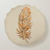 ゴールデンフェザーアートラウンドスロークッション ラウンドクッション (裏面)