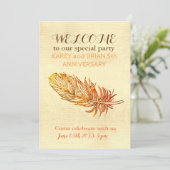 ゴールデンフェザーキャンバスフォト招待状 招待状 (スタンド正面)