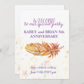 ゴールデンフェザーフォト招待状 招待状 (正面/裏面)