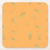 ゴールデンフェザーマリゴールド スクエアペーパーコースター (正面)
