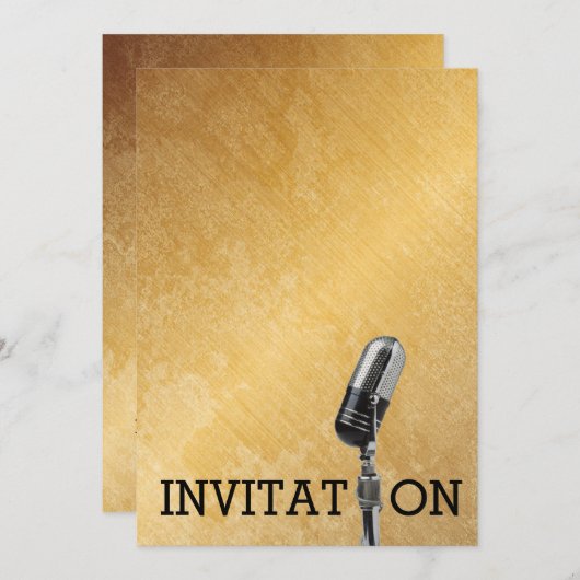 ゴールデンフェスティバル誕生日パーソナライズされた招待状 招待状 (正面/裏面)