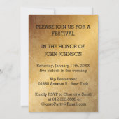 ゴールデンフェスティバル 誕生日 パーソナライズ 招待状 (裏面)