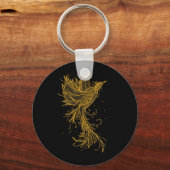 ゴールデンフェニックスラインアートキーチェーン キーホルダー (正面)