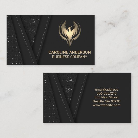 ゴールデンフェニックスロゴの名刺 名刺 (正面/裏面)