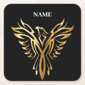 ゴールデンフェニックス、エレガンス スクエアペーパーコースター (正面)