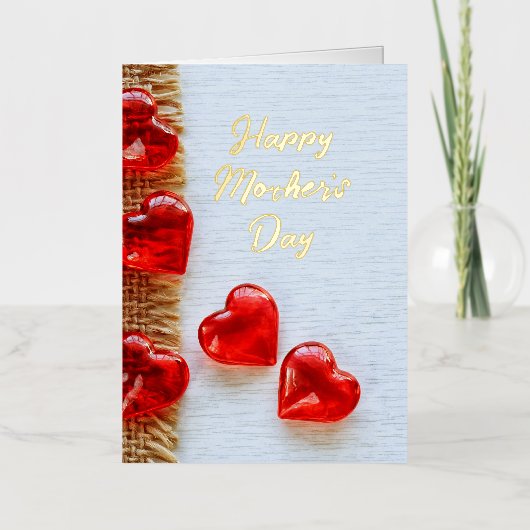 ゴールデンフォイルのグリーティングカードで母の日を幸せに 箔シーズンカード (正面)