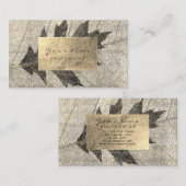 ゴールデンフォイルアーバンオーガニックボタニカルブラックメープル 名刺 (正面/裏面)