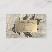 ゴールデンフォイルアーバンオーガニックボタニカルブラックメープル 名刺 (裏面)