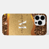 ゴールデンフォイルグリッター iPhoneケース (裏面横)