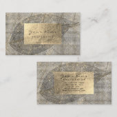 ゴールデンフォイルセピアアーバンオーガニックボタニカルブラック 名刺 (正面/裏面)