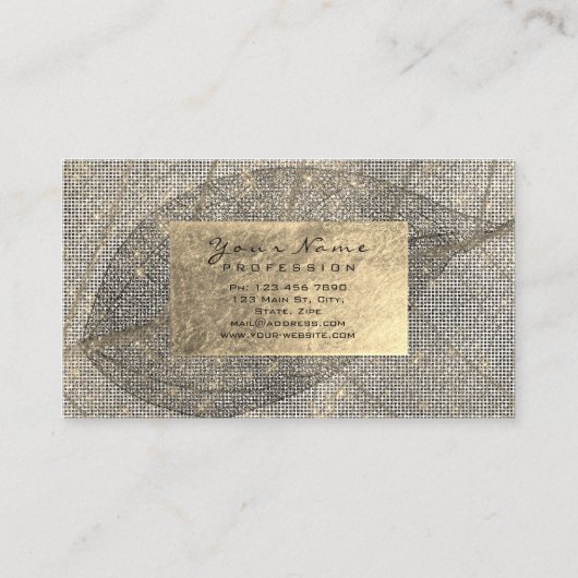 ゴールデンフォイルセピアアーバンオーガニックボタニカルブラック 名刺 (裏面)