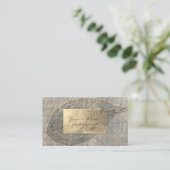 ゴールデンフォイルセピアアーバンオーガニックボタニカルブラック 名刺 (スタンド正面)